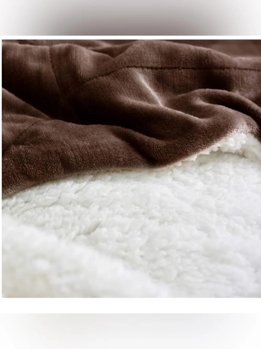 The NANPIPER Reversible Sherpa Flannel Blanket in the 50
